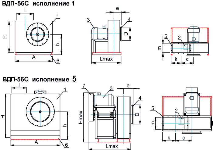 Схема вентилятора высокого давления